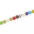 Millefiori Heart Glass - 9.5mm