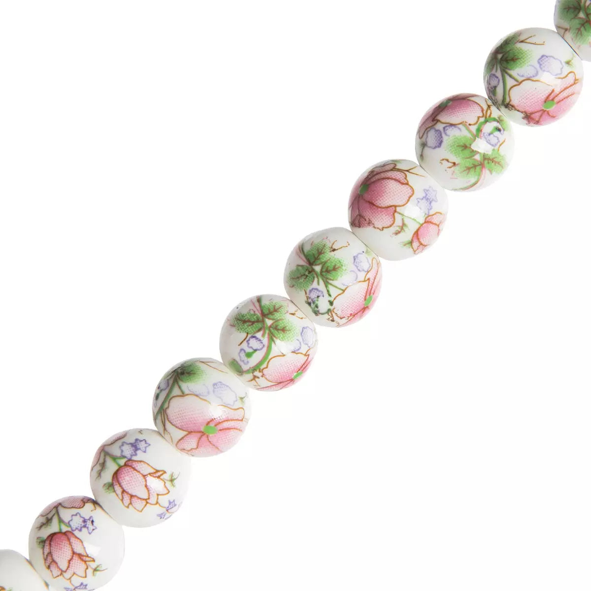 Floral Coated Porcelain Round