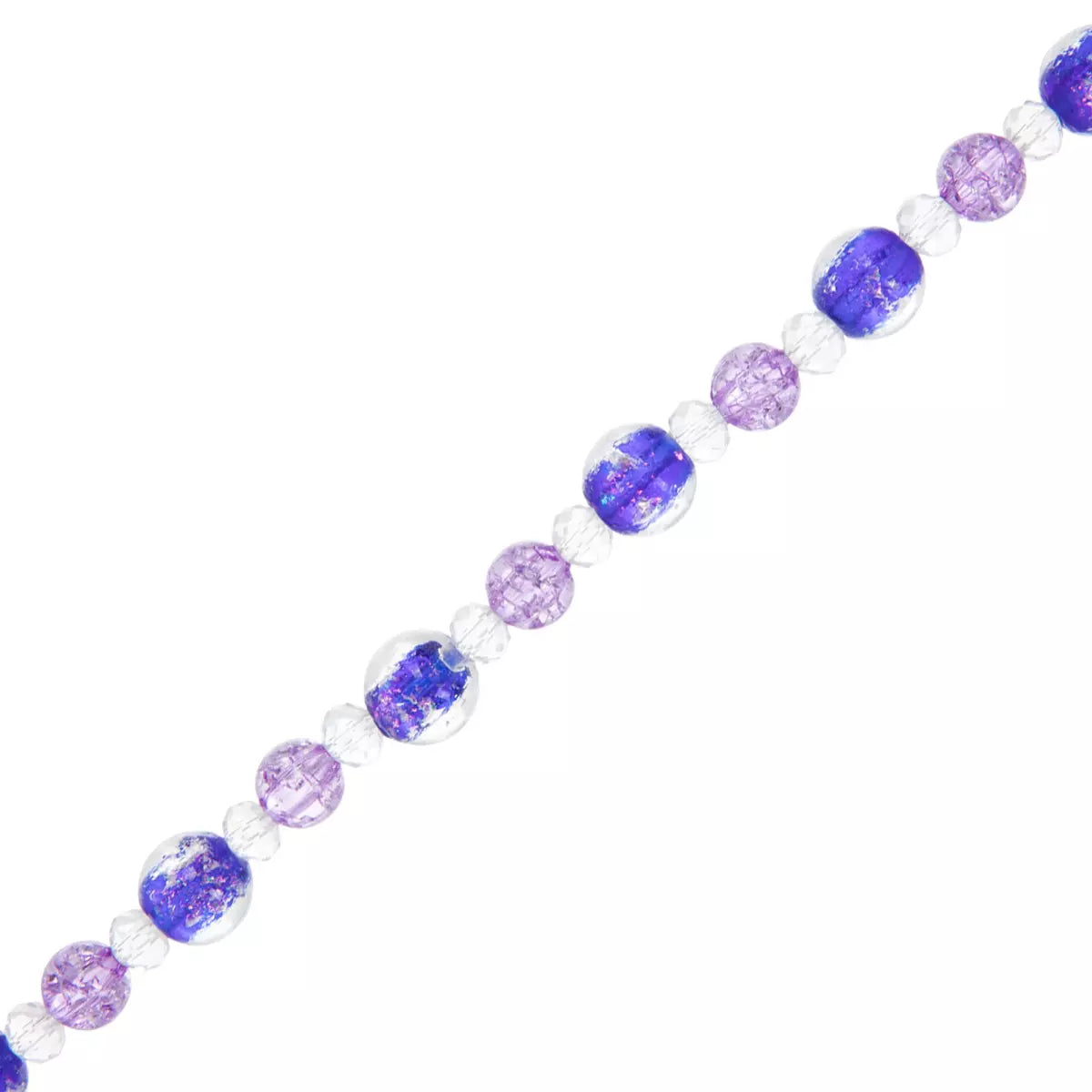 Purple & Pink Crackled Glass