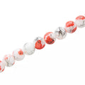 Red Flower Blossom Coated Glass