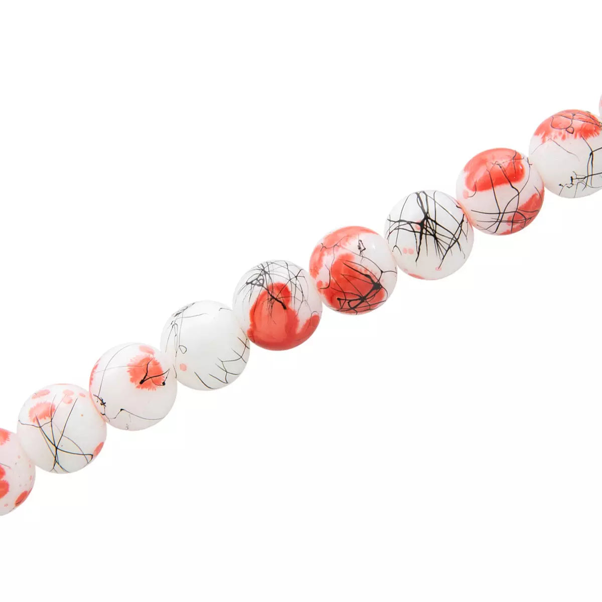 Red Flower Blossom Coated Glass